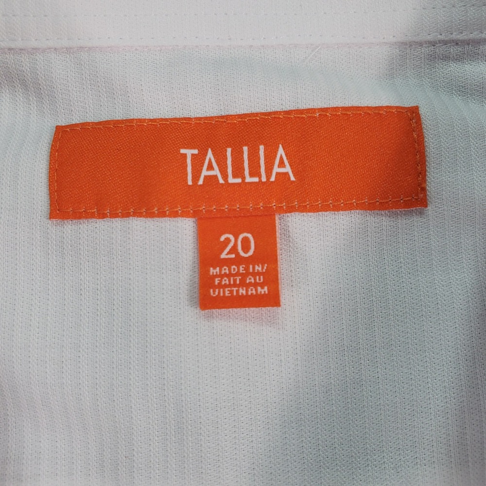 Tallia Boys White Micro Texture Long Sleeve Dress Shirt Size 20 SKZ0007 - Picture 2 of 7